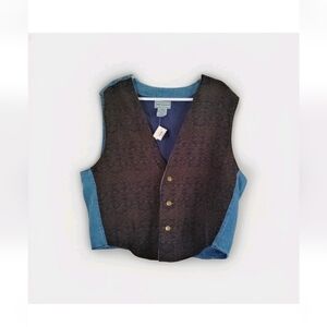 Arizona Jean Company Blue and Brown Vest